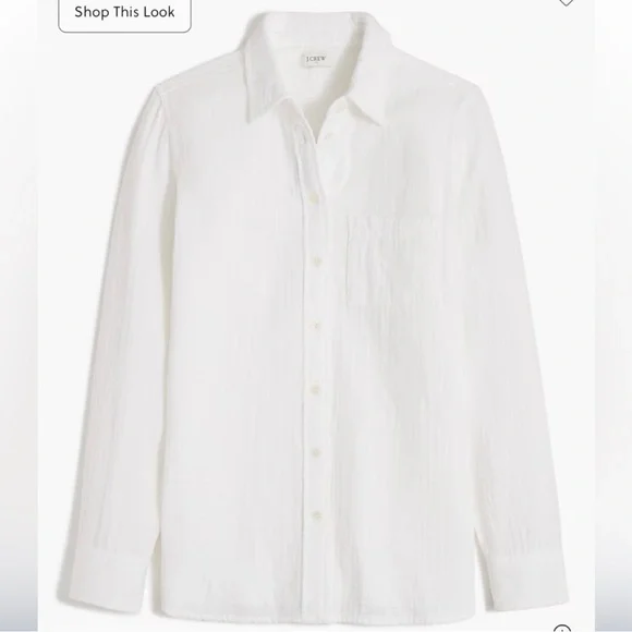 NWT J Crew Factory Gauze Button-Up
White Gauze Shirt 100% Cotton Various Sizes - Picture 4 of 16